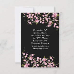 Invitation Mariage japonais rose fleurs de cerisier