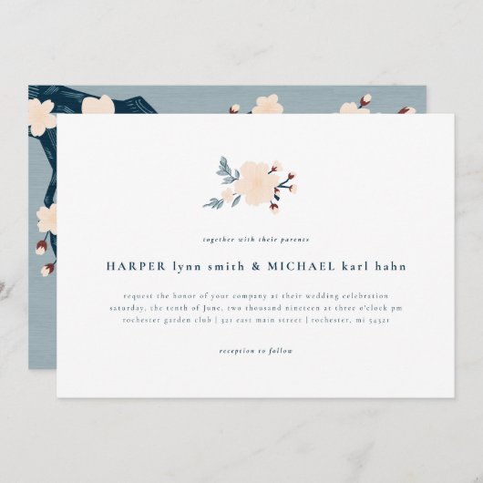 Invitation Mariage japonais (scandi-japonais) (Devant / Derrière)