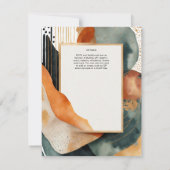 Invitation Mariage japonais scandinave Abstrait vert Turquois (Dos)