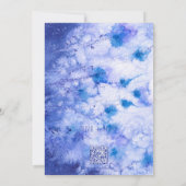 Invitation Mariage Jardin bleu hiver (Dos)