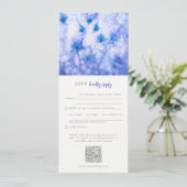 Invitation Mariage Jardin bleu hiver RSVP QR Code (Debout devant)