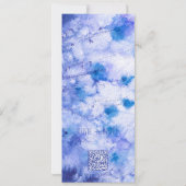 Invitation Mariage Jardin bleu hiver RSVP QR Code (Dos)