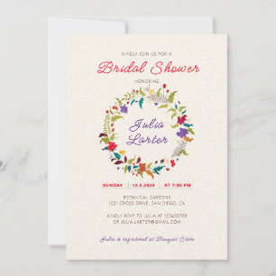 Invitation Mariage Jardin de fleurs exotiques Wild Rose Woods