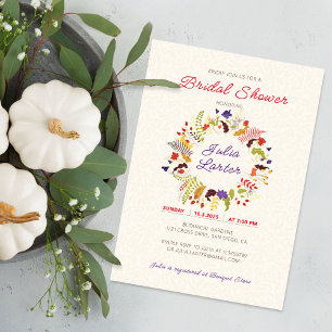 Invitation Mariage Jardin de fleurs exotiques Wild Rose Woods