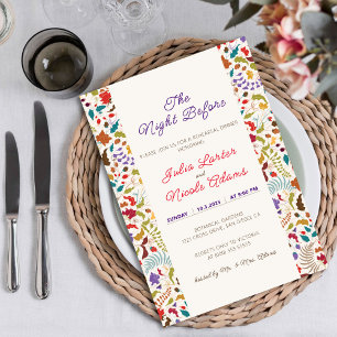 Invitation Mariage Jardin de fleurs exotiques Wild Rose Woods