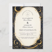 Invitation Mariage Jardin de Nuit Céleste (Devant)