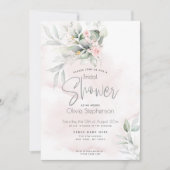 Invitation Mariage | Jardin Floral Rustique rose pâle (Devant)
