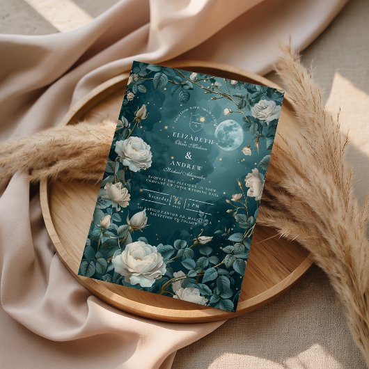 Invitation Mariage Jardin Nuit Céleste