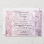 Invitation Mariage Jardin rose vif et violet Hydrangea (Devant)