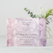 Invitation Mariage Jardin rose vif et violet Hydrangea (Debout devant)