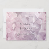Invitation Mariage Jardin rose vif et violet Hydrangea (Dos)