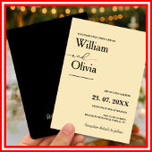 Invitation Mariage jaune beurre