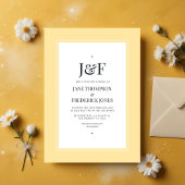 Invitation Mariage jaune céleste