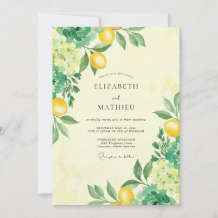 Invitation Mariage Jaune Vibrant Amalfi