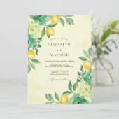 Invitation Mariage Jaune Vibrant Amalfi (Debout devant)