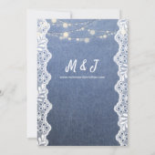 Invitation Mariage Jean Lace & Lumières de Chaîne (Dos)