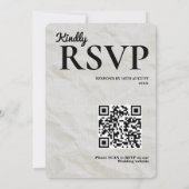 Invitation Mariage Journal Vintage Élégant Code QR RSVP (Dos)