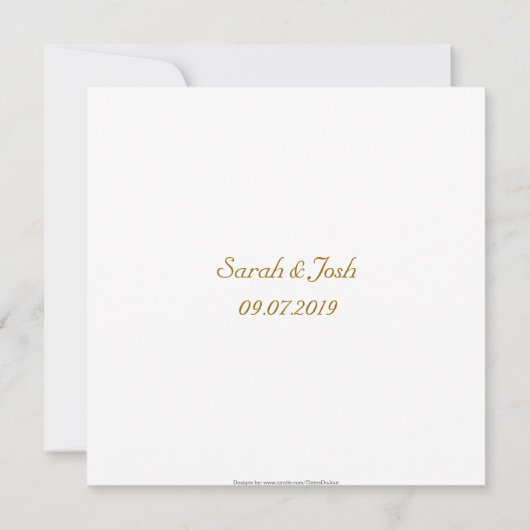 Invitation Mariage juif à baldaquin de fleurs blanches (Dos)