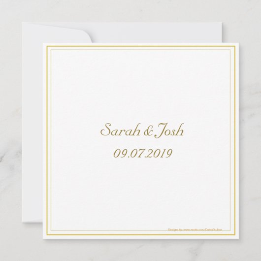 Invitation Mariage juif chuppah aux fleurs blanches (Dos)