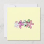 Invitation Mariage juif d'auvent floral (Dos)