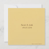 Invitation mariage juif de brocade blanc et doré (Dos)