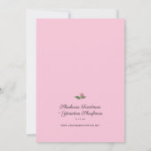 Invitation Mariage juif Elégant aquarelle Floral (Dos)