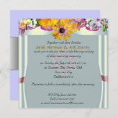 Invitation Mariage juif floral (Devant / Derrière)