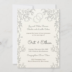 Invitation Mariage juif Inviter Branches de Chuppah Botanique