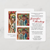 Invitation Mariage juif sous la Chuppah (rond) (Devant / Derrière)