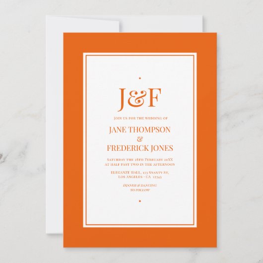 Invitation Mariage Kaki Tendance (Devant)