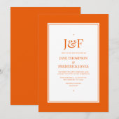 Invitation Mariage Kaki Tendance (Devant / Derrière)