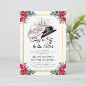 Invitation Mariage Kentucky Derby Fête des mariées double cad (Debout devant)
