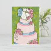 Invitation Mariage Kitty Fairy Cake Décoration de gâteau d'in (Debout devant)