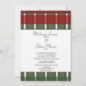 Invitation Mariage Kraft blanc blanc vert de Bourgogne modern (Devant)