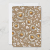 Invitation Mariage Kraft de marguerite blanche victorienne (Dos)