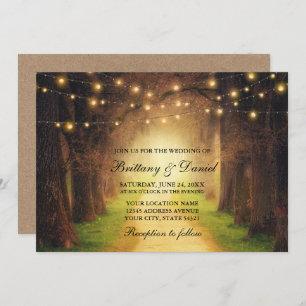 Invitation Mariage Kraft Rustic Forest Path