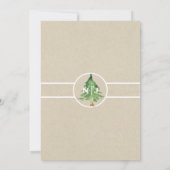 Invitation Mariage Kraft Rustique Arbre De Pin Aquarelle (Dos)