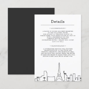Invitation Mariage Las Vegas Détails de l'invité