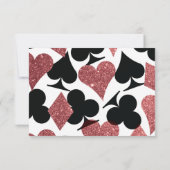 Invitation Mariage Las Vegas Réception Rose Gold Pailleté (Dos)