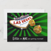 Invitation Mariage Las Vegas Starburst vert noir or (Devant)