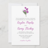 Invitation Mariage lathyrus minimaliste (Devant)