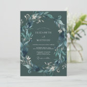 Invitation Mariage Laurier Vert de Teint (Debout devant)
