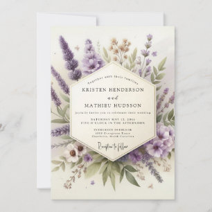 Invitation Mariage Lavande à la Flore Murmurante