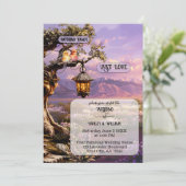 Invitation Mariage Lavande Artistique Romantique Fantaisiste (Debout devant)