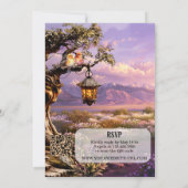 Invitation Mariage Lavande Artistique Romantique Fantaisiste (Dos)
