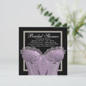 Invitation Mariage Lavande Corset Shower (Debout devant)