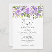 Invitation Mariage Lavande Fleur Rose Couple Shower (Devant)