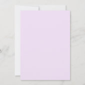 Invitation Mariage Lavande Fleur Rose Couple Shower (Dos)
