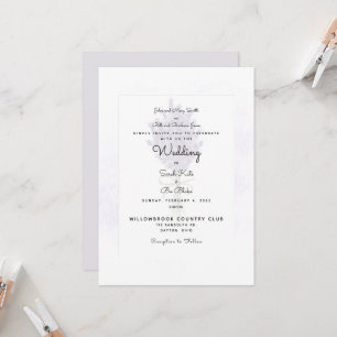 Invitation Mariage Lavande Les Deux Parents Inscrits