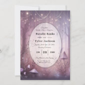Invitation Mariage Lavande magique Fairy Lights (Devant)
